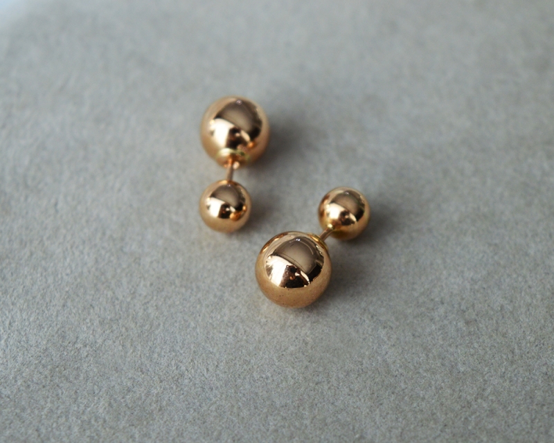 Auksiniai auskarai - burbulai